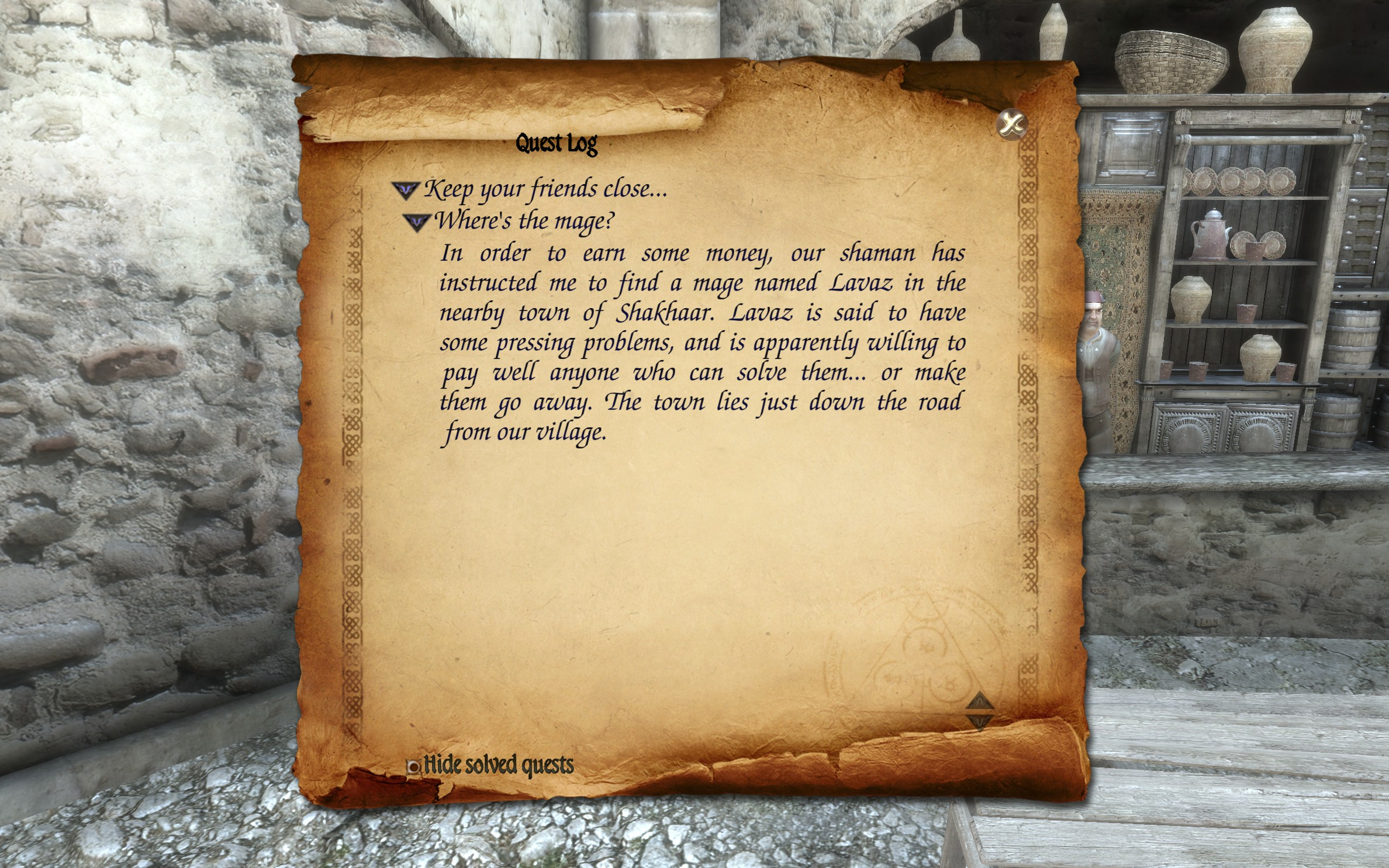 Two Worlds II PotFF - Keep your friends close... quest log 1.png
