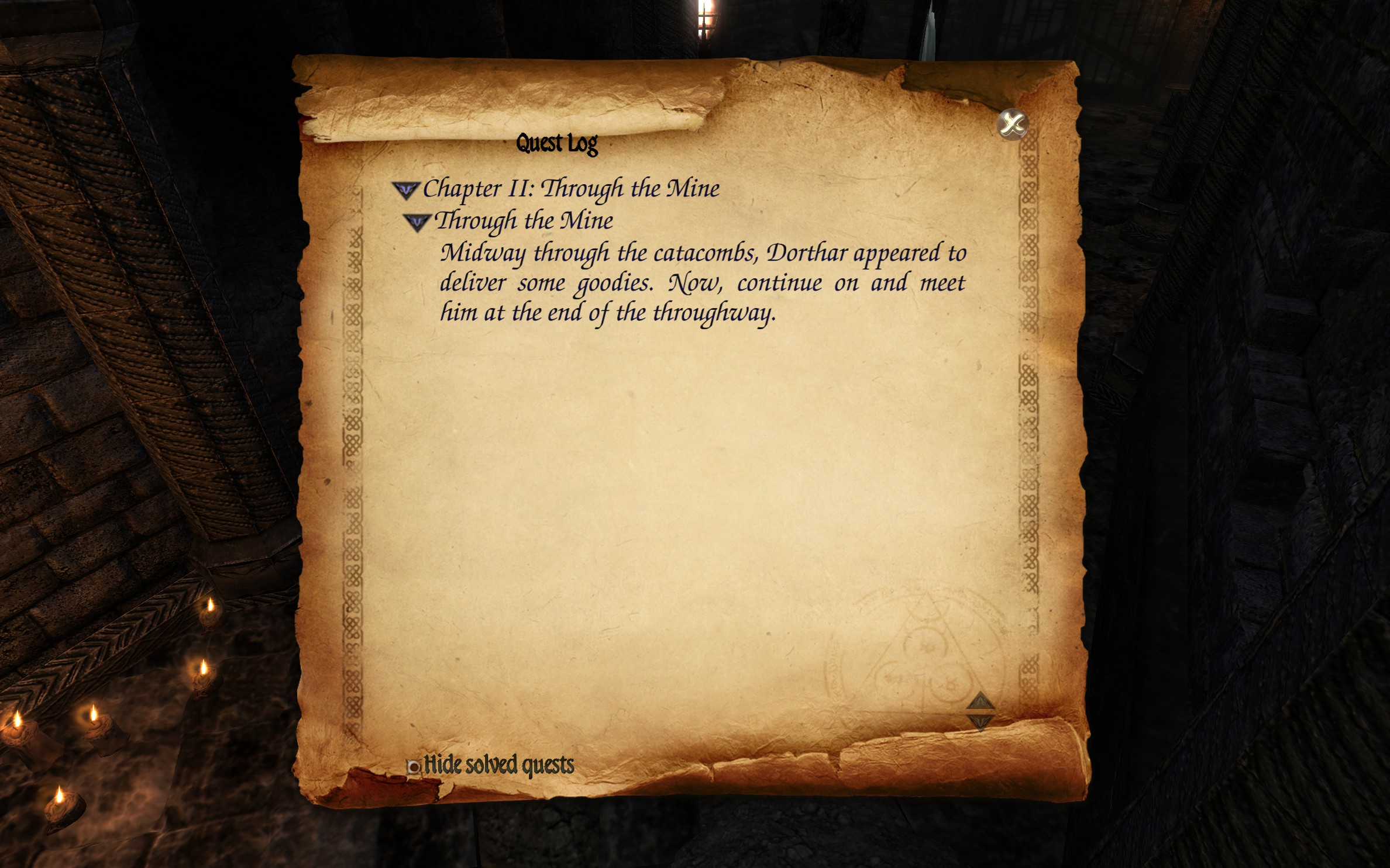 Two Worlds II - Through the Mine Quest Log 3.png