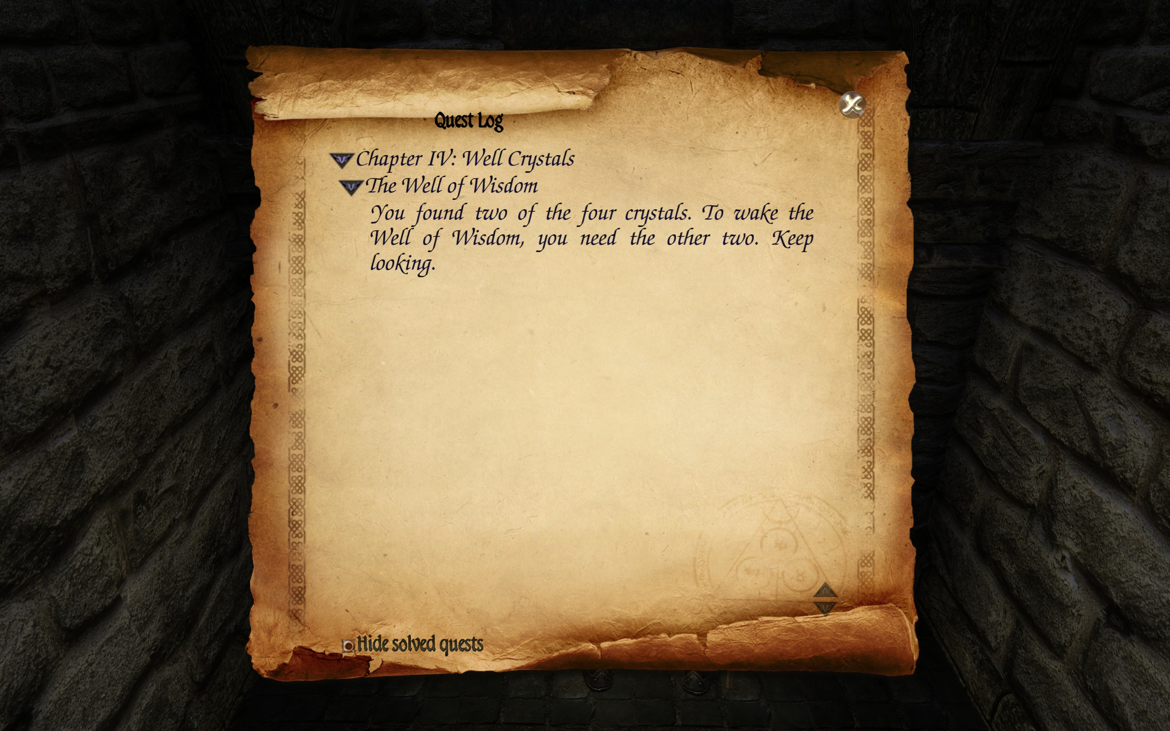 Two Worlds II - Well Crystals Quest Log 3.png