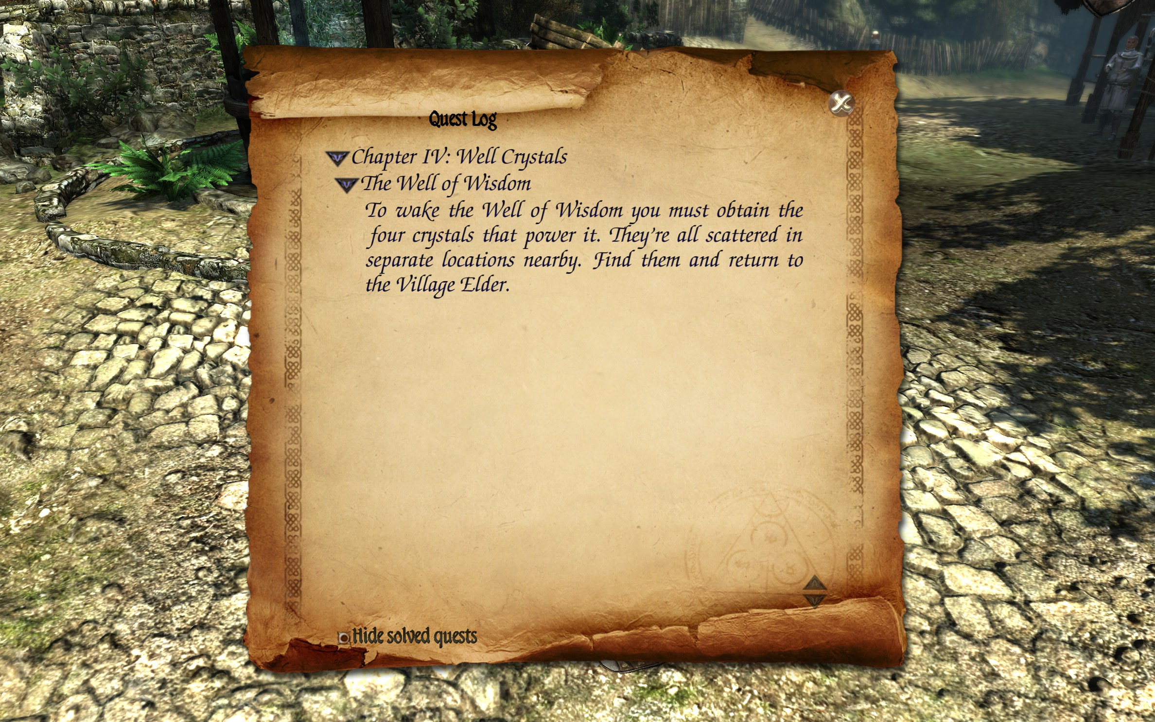 Two Worlds II - Well Crystals Quest Log 1.png
