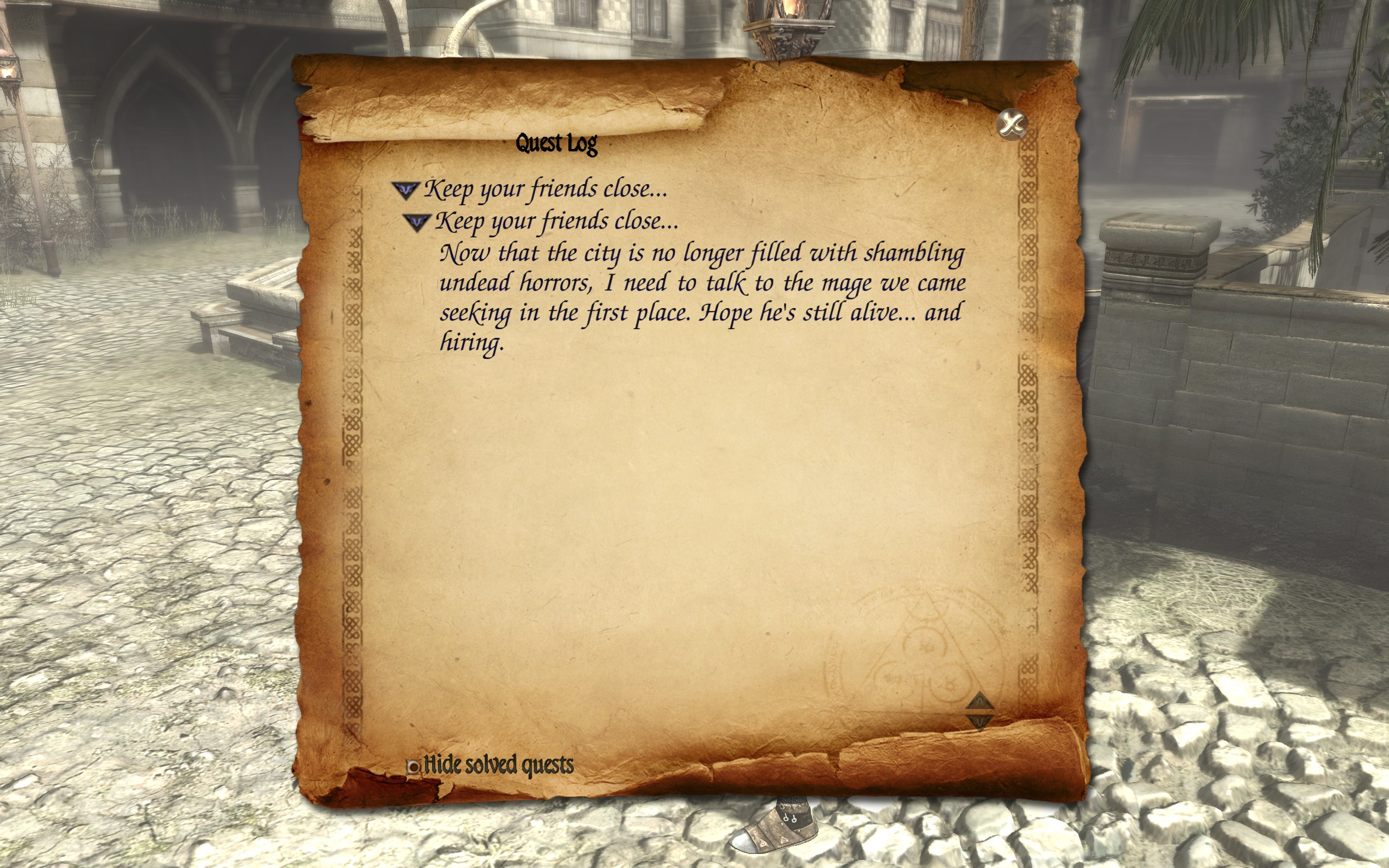 Two Worlds II PotFF - Keep your friends close... quest log 3.png