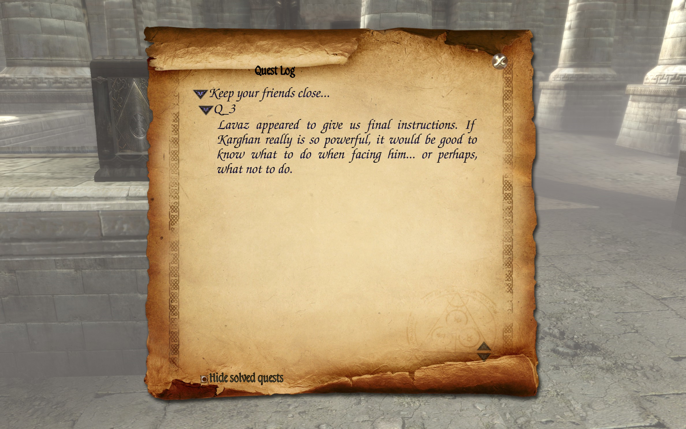 Two Worlds II PotFF - Keep your friends close... quest log 5.png