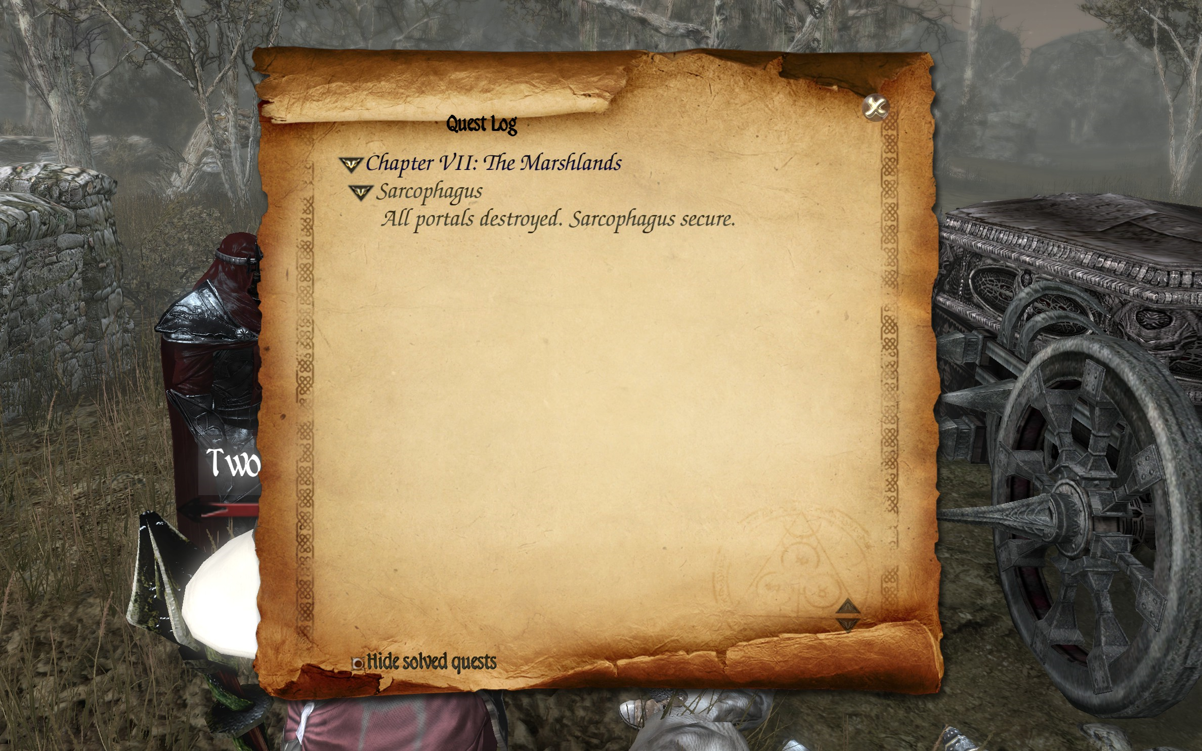 Two Worlds II - The Marshlands quest log 4.png