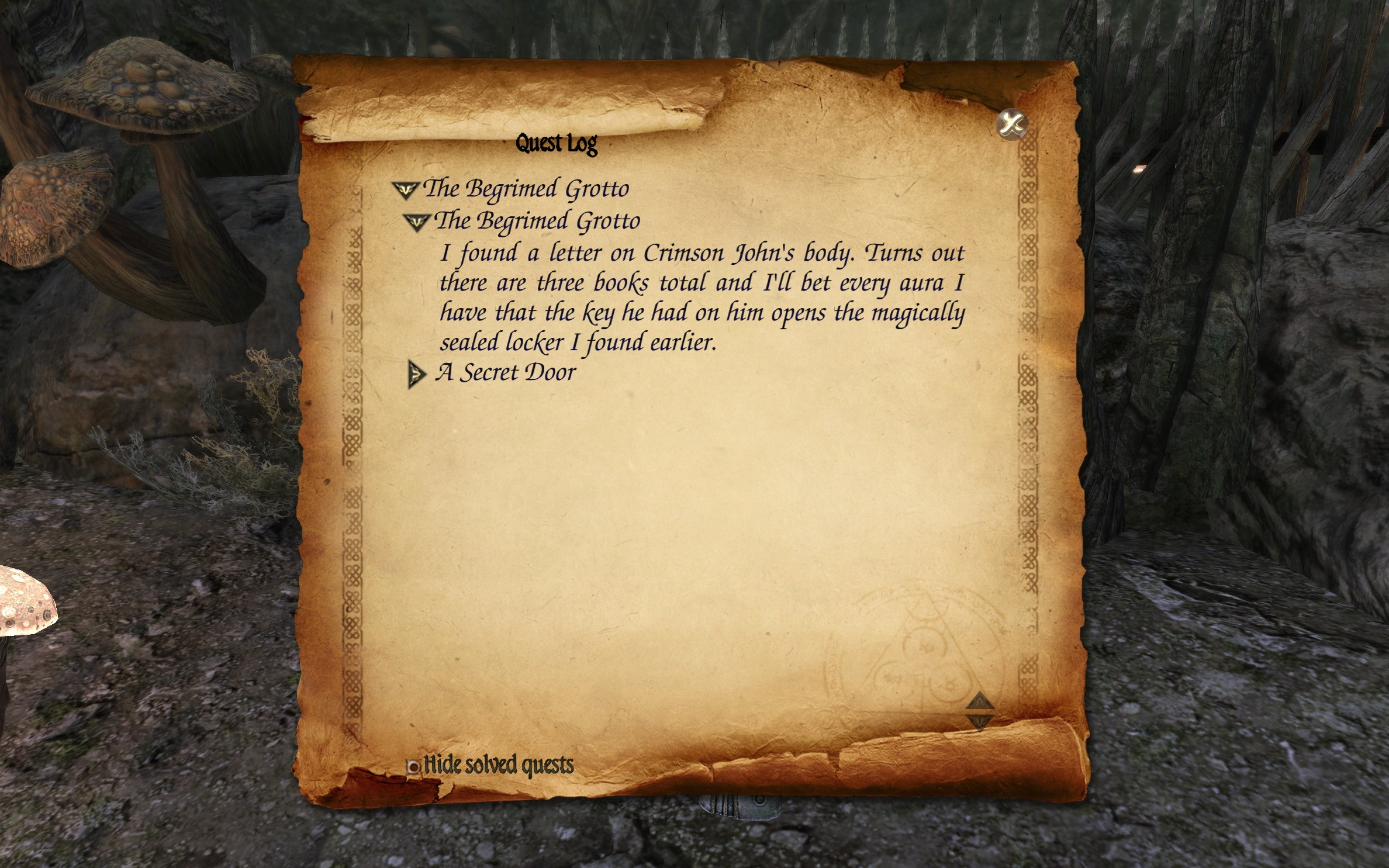 Two Worlds II EotDP - The Begrimed Grotto quest log 4.png