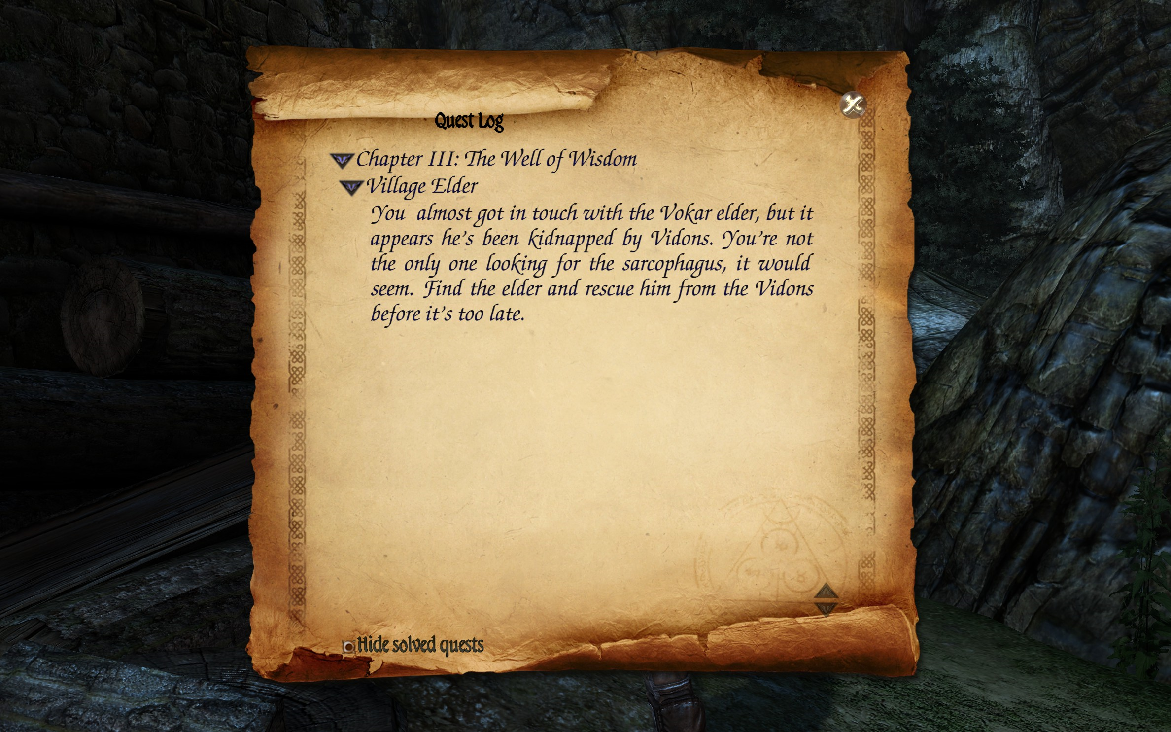Two Worlds II - The Well of Wisdom Quest Log 2.png