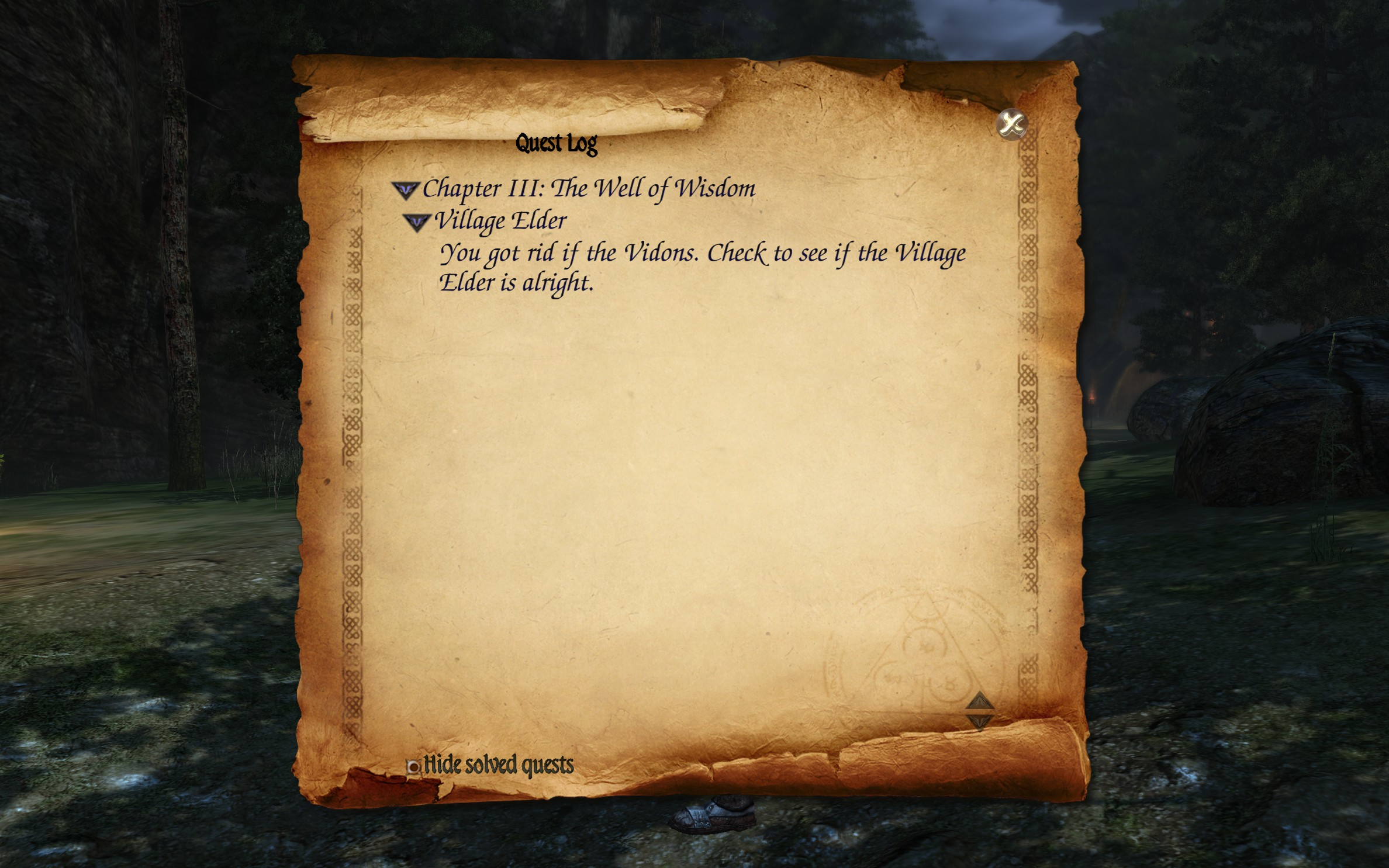 Two Worlds II - The Well of Wisdom Quest Log 3.png