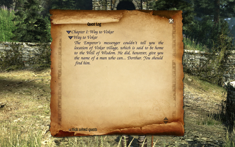 File:Two Worlds II - Way to Vokar Quest Log 1.png