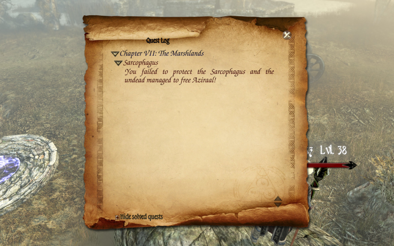 File:Two Worlds II - The Marshlands quest log failure.png