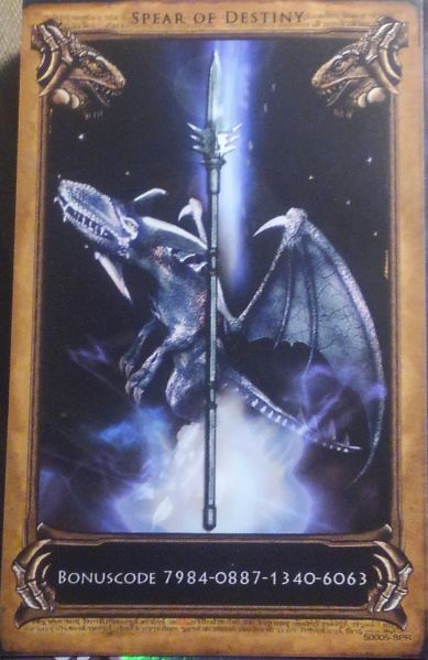 File:Two Worlds - Spear of Destiny bonus code card alt.jpg