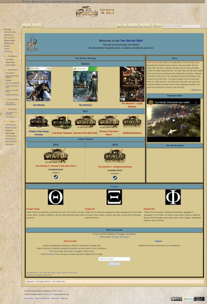 File:Two Worlds Wiki Home Page on January 18 2022.png